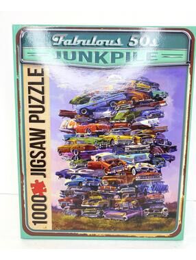 TDC Games Fabulous 50s Junkpile Classic Car Jigsaw Puzzle, 1000 pieces